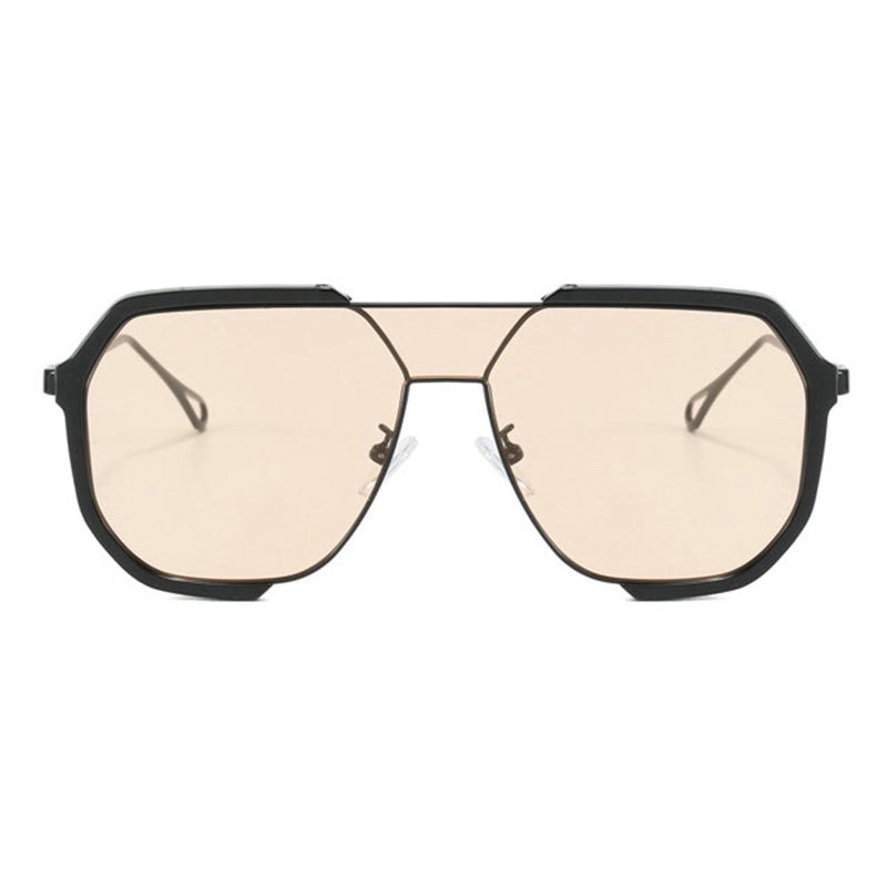 willochra Fashion Oversized Square Women Sunglasses Vintage Punk Men Outdoor Eyewear Shades UV400 (Champagne) - Image 1