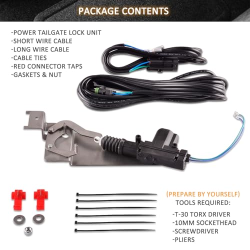 GrteRokky Power Tailgate Lock Compatible for Ford F-150 F-250 F-350 1997-2016 Anti-Theft Rear Latch Actuator Wiring Harness Assembly PL8250 Easy to Install Anti Theft Truck Tailgate Lock Replacement - Image 3