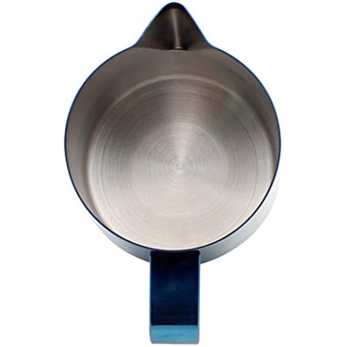 Dianoo Titanium Plated Stainless Steel Milk Pitcher Creamy Coffee Cup Latte Coffee Cappuccino Blue 350Ml - Image 5
