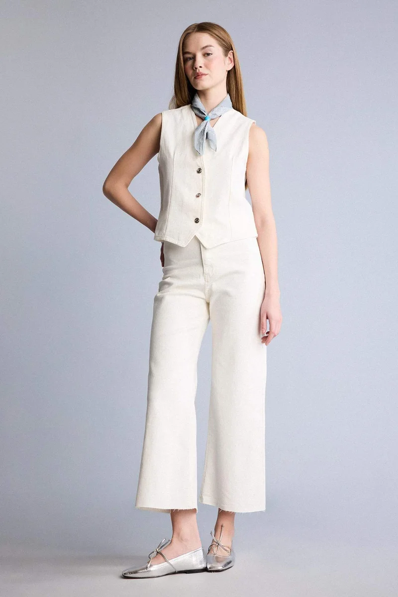 ديفاكتو Culotte Fit Ankle Length Jeans