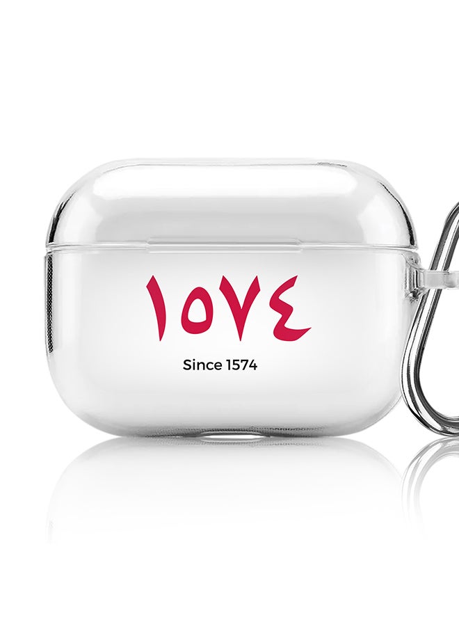 Stylizedd Classic Clear printed Case for Apple AirPods Pro 2nd Generation Thin Transparent Cover [Designed for Apple AirPods Pro 2nd Generation] - LOVE Since 1574  - Image 1