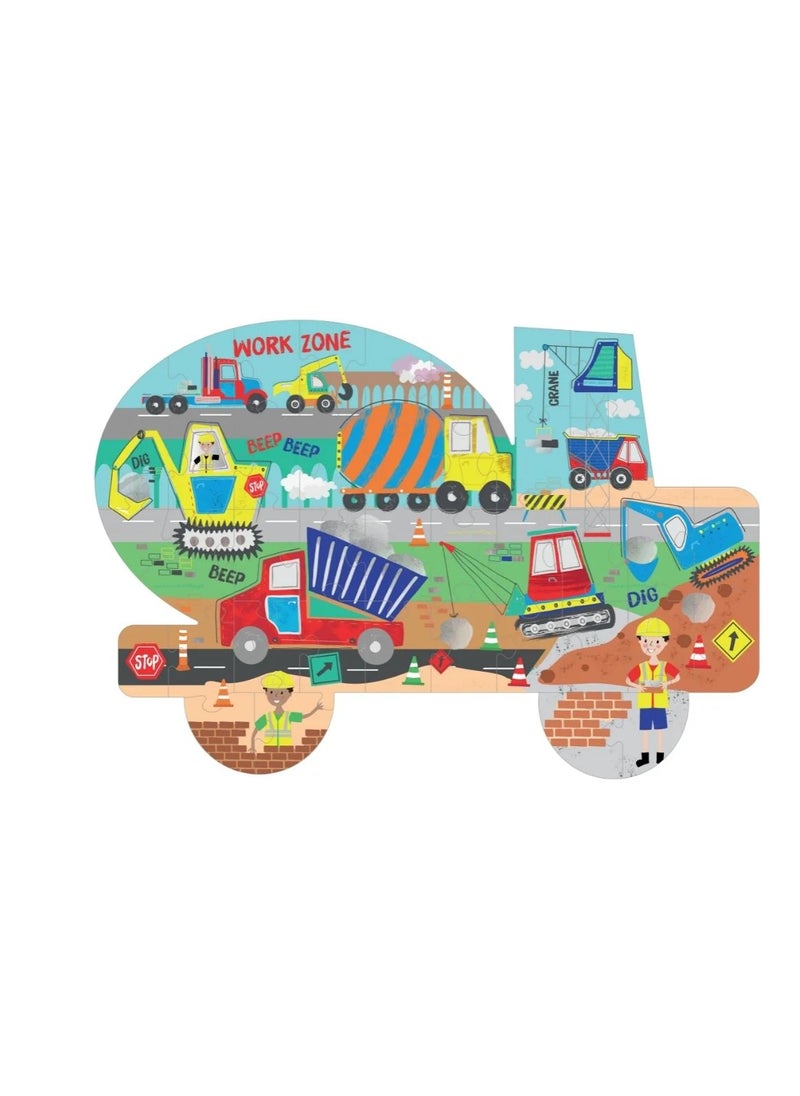 Floss & Rock - Floss & Rock Construction Truck 40-Piece Jigsaw Puzzle - Fun Puzzle for Kids - Image 1