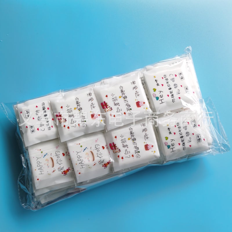 Cartoon bag makeup cotton thin refreshing and clean makeup remover cotton beauty tools wet compress Cotton - Image 2