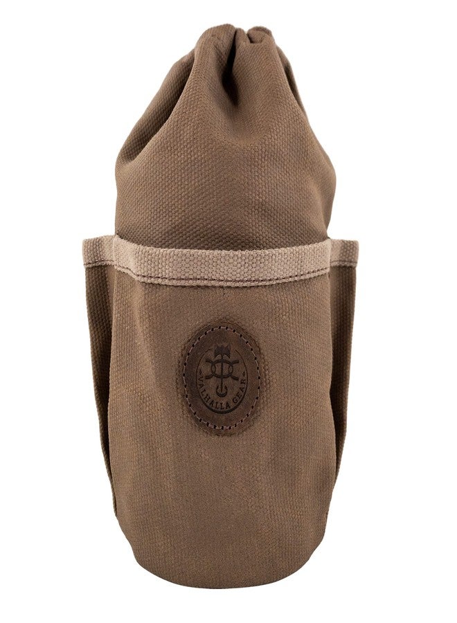 Valhalla Gear, Camping Bag for Cooking Pot, Handmade from Waxed Canvas and Full Grain Leather - Fatigue - Image 1