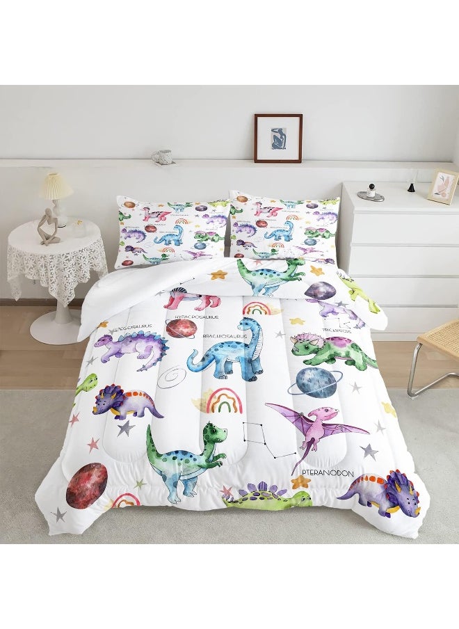 Generic CVHOUSE Dinosaur Bedding Set, Dinosaur Comforter Set Twin, Microfiber Quilt Set - 3 Piece with 1 Comforter and 2 Pillow Cases  - Image 1