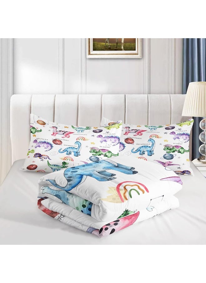 Generic CVHOUSE Dinosaur Bedding Set, Dinosaur Comforter Set Twin, Microfiber Quilt Set - 3 Piece with 1 Comforter and 2 Pillow Cases  - Image 5
