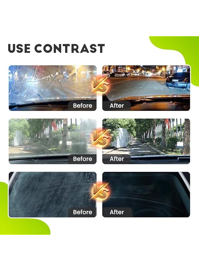 KASTWAVE 2 Pcs Automotive Oil Film Cleaning Brush, Glass Coating Cleaning Glass Brush With Remover, Multifunctional Cleaning Brush For Rearview Mirror, Windows - Image 3