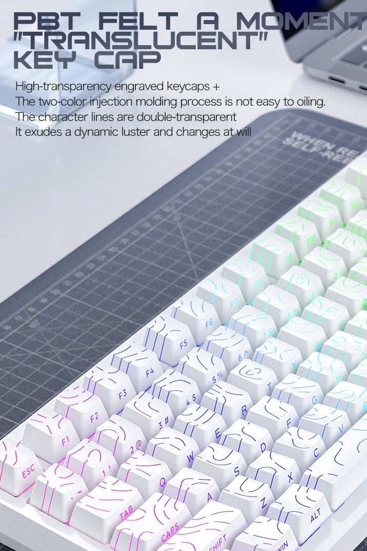 Attack Shark X820 Ultra Wireless Gaming Mechanical Keyboard with TFT Smart Display&Knob,75% Hot Swappable Custom Gasket-Mounted Keyboard,Tri-Mode(Wired/2.4GHz/BT) - Image 4