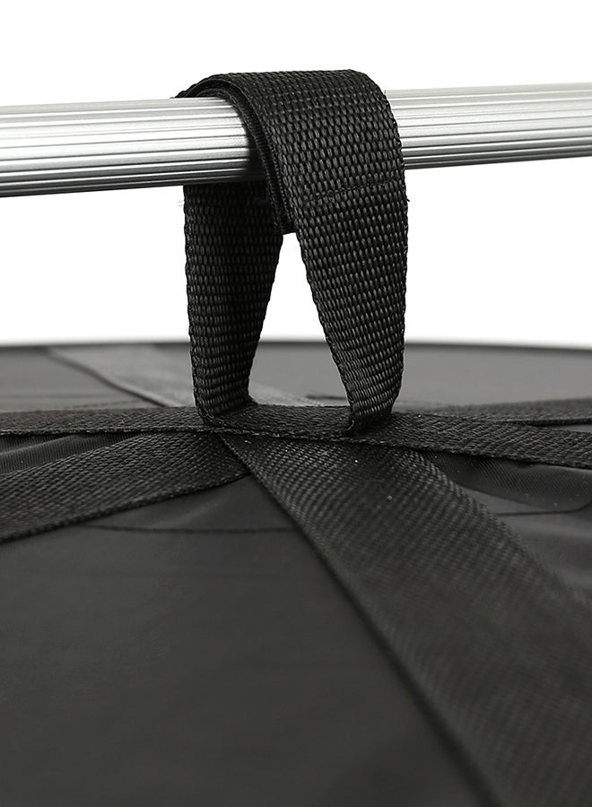 Hanging Basket 8 Layers With Zipper Folding Dry Rack Black 22X10X22kg - Image 5