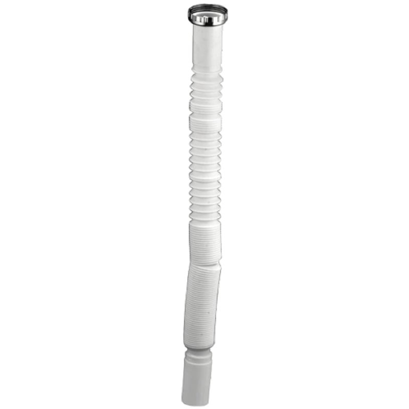 Kyoto KYOTO Flexible PVC 114 32mm BRASS NUT Waste Pipe Drain Hose Wash BasinSink DrainPipe Drain HoseOutlet Tube Connector for Basin Down Corner White 