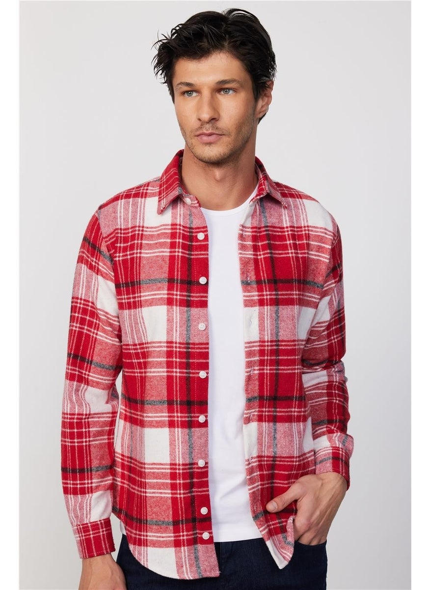 Men's Slim Fit Slim Fit Long Sleeve Plaid Winter Lumberjack Shirt - pzsku/Z22D68D7328B6EEBE5229Z/45/_/1730766275/79ef14af-f448-4acf-8269-7b9a062c951d