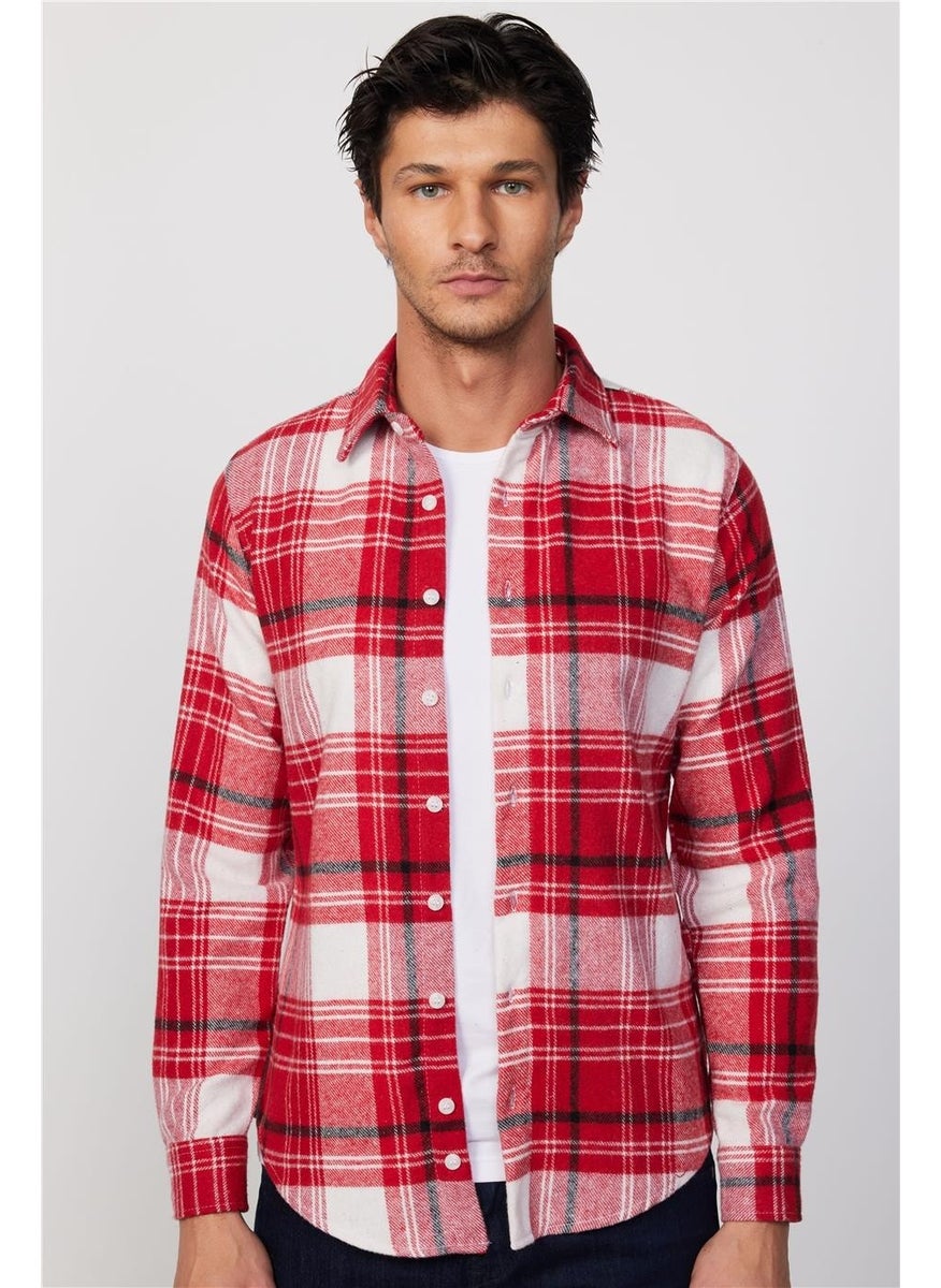 Men's Slim Fit Slim Fit Long Sleeve Plaid Winter Lumberjack Shirt - pzsku/Z22D68D7328B6EEBE5229Z/45/_/1730766276/7209eaa7-e766-4ced-afe5-bbfaa233fbd6