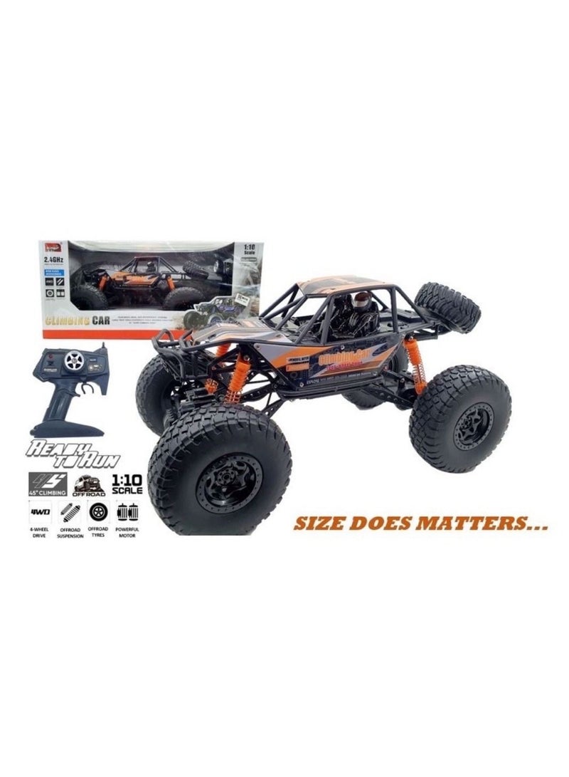 Large High Speed Four-wheel Climbing Vehicle Model Bigfoot Monster Off-road Remote Control Racing Toy Durable orange - Image 3