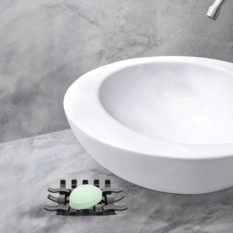 Double Layer Soap Holder With Efficient Drainage No Drilling Wall Mount For Bathroom Shower - Image 5