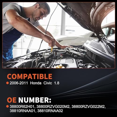 COOLIGO CO4918AC AC Compressor Compatible for Honda Civic 1.8L 2006-2011, with A/C Clutch, Replaces 38800R62H01, 38800RZVG020M2, 38800RZVG022M2, 38810RNAA01, 38810RNAA02 (CO 4918AC) - Image 2
