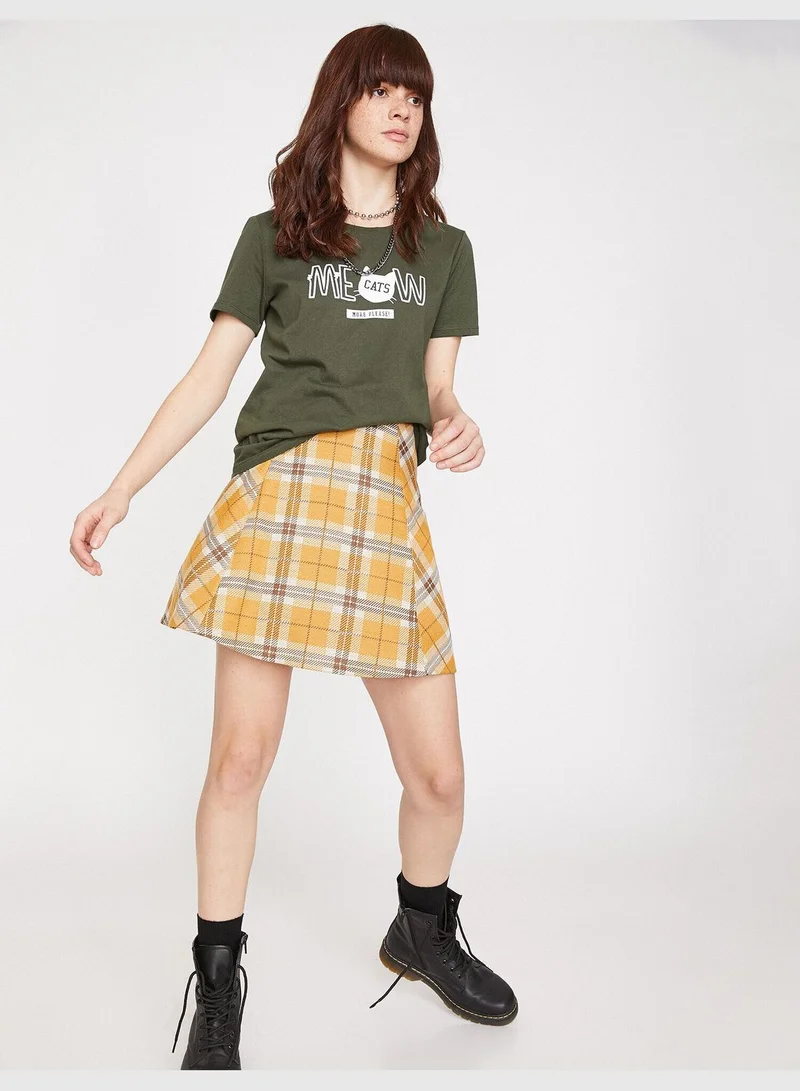 KOTON Check Skirt