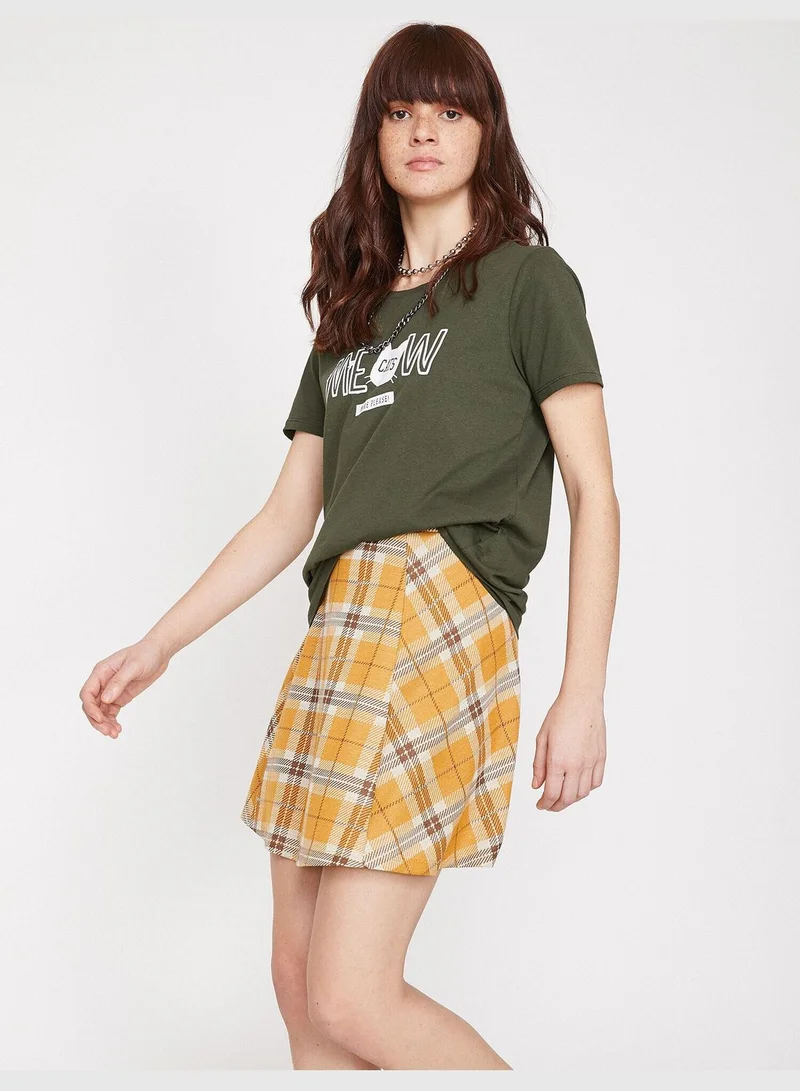KOTON Check Skirt
