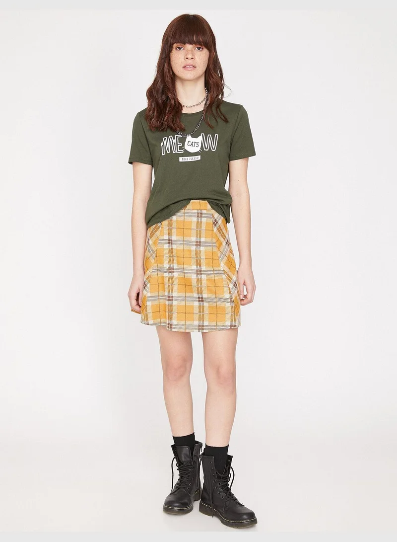 KOTON Check Skirt