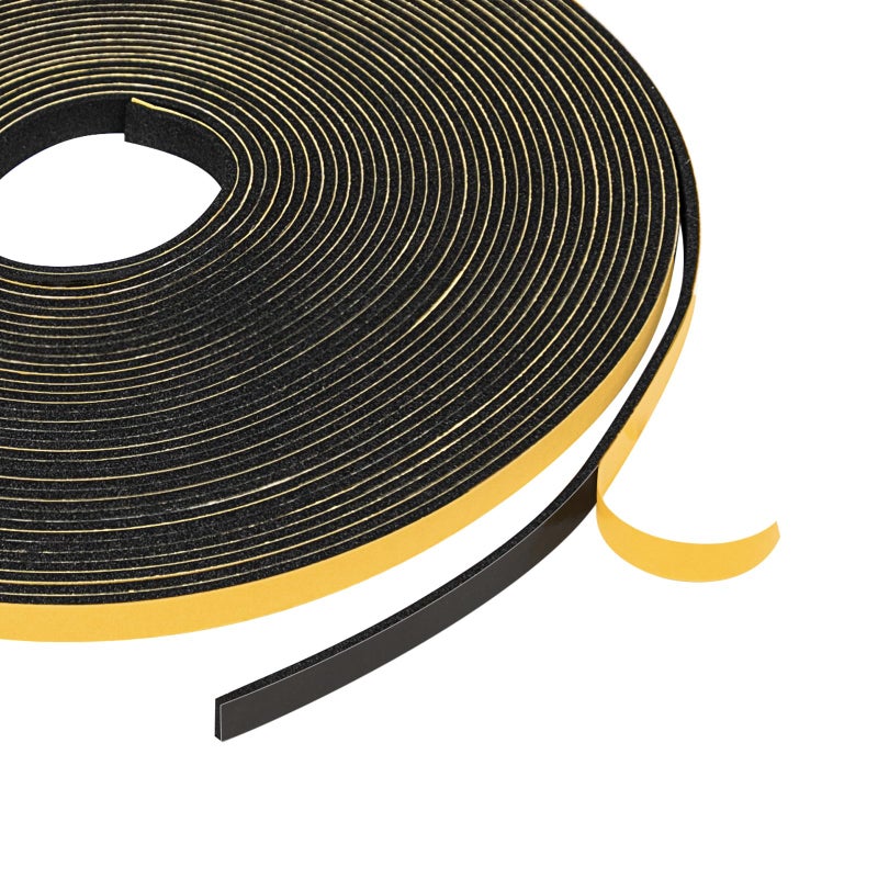 Yotache Weather Stripping 25 14 Inch Wide X 116 Inch Thick New Adhesive Craft Thin Foam Seal Gasket Tape for Window Dashboard Sliding Door Jamb 65 Ft Length 2 Strips of 33 Ft Each