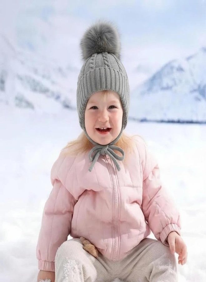 Richmen Unisex Baby Winter Hat Pom-Pom Beanie Cap Knitted Earmuffs Hats Soft Woolen Warm Caps for Babies/Kids/Children Snow Proof Topi for Toddler (3 Month to 3 Yrs) - Image 4