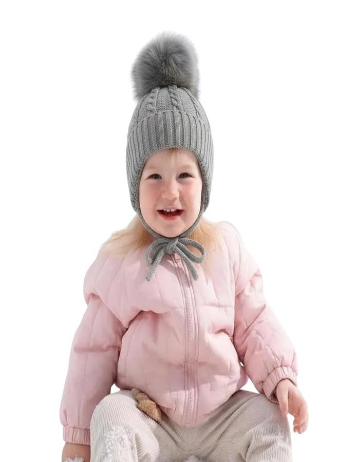 Richmen Unisex Baby Winter Hat Pom-Pom Beanie Cap Knitted Earmuffs Hats Soft Woolen Warm Caps for Babies/Kids/Children Snow Proof Topi for Toddler (3 Month to 3 Yrs) - Image 1