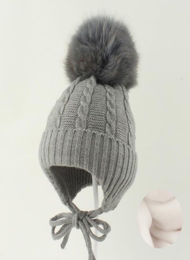 Richmen Unisex Baby Winter Hat Pom-Pom Beanie Cap Knitted Earmuffs Hats Soft Woolen Warm Caps for Babies/Kids/Children Snow Proof Topi for Toddler (3 Month to 3 Yrs) - Image 2