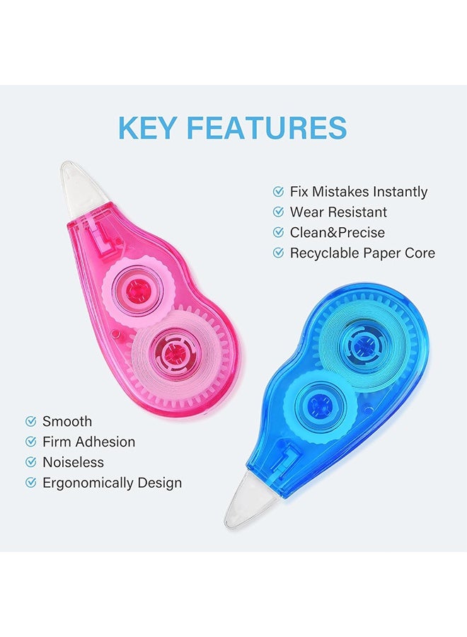 Correction Tapes Colorful White-out Adhesive Tape 6 Pcs Fast Effective Compact Lightweight Practical Portable Correction Tape Suitable for Household Use, School, Office, Etc - Image 2