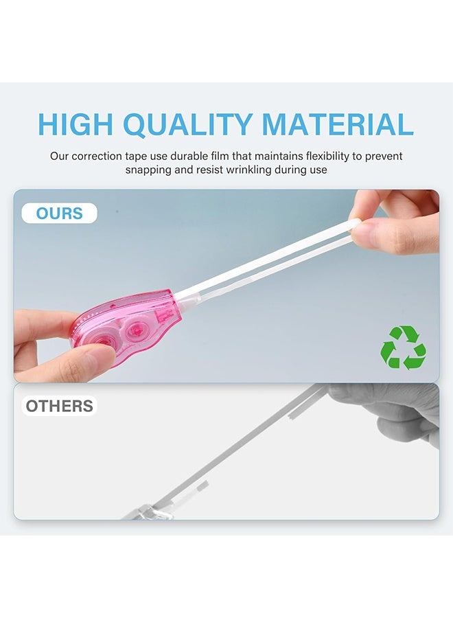 Correction Tapes Colorful White-out Adhesive Tape 6 Pcs Fast Effective Compact Lightweight Practical Portable Correction Tape Suitable for Household Use, School, Office, Etc - Image 5