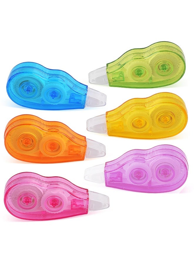 Correction Tapes Colorful White-out Adhesive Tape 6 Pcs Fast Effective Compact Lightweight Practical Portable Correction Tape Suitable for Household Use, School, Office, Etc - Image 1