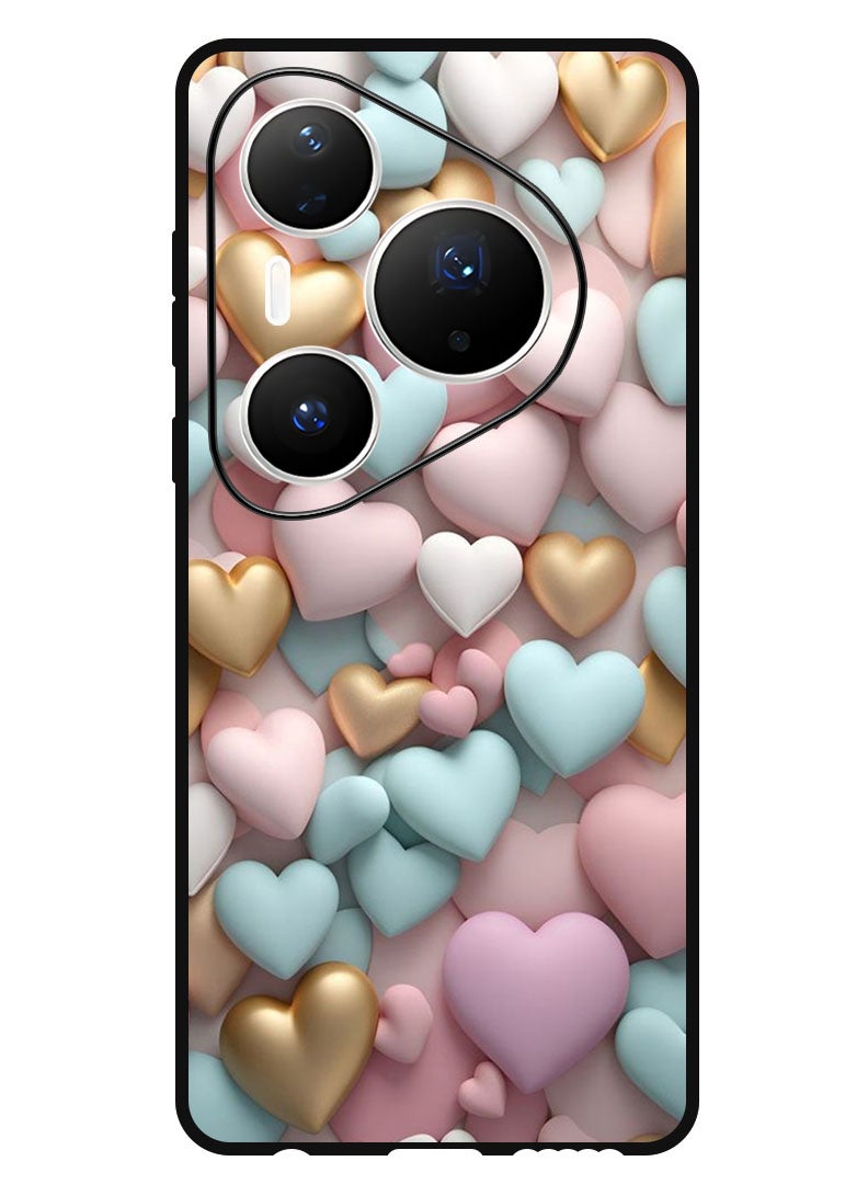 Theodor Case Compatible with Huawei Pura 80 Pro 6.8 Inch Protection Shockproof Bumper Cover Colourful Hearts - Image 1