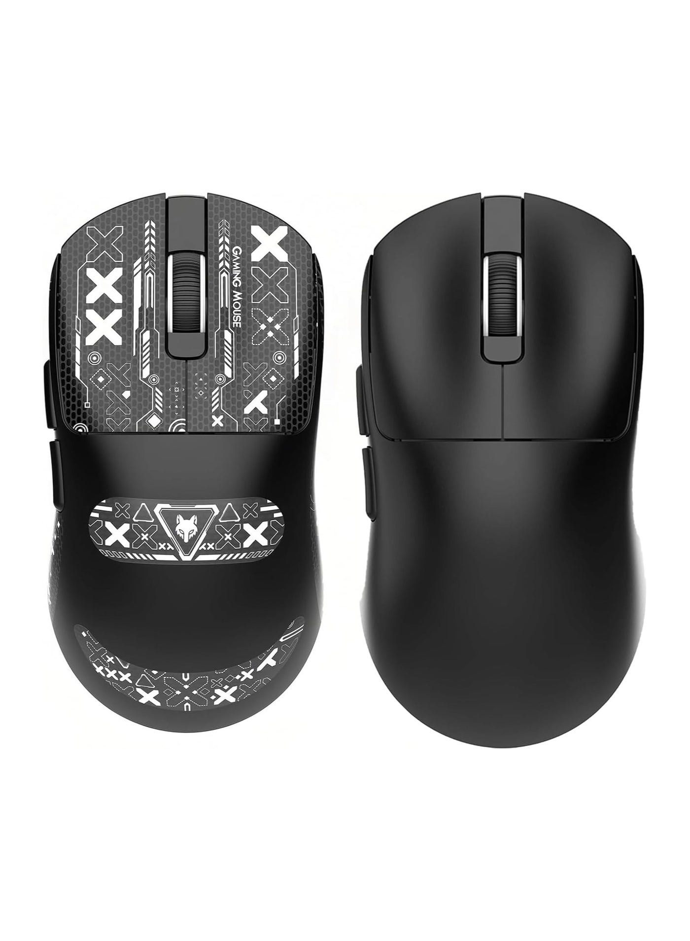 XunFox H8 Tri-Mode Wireless Gaming Mouse – 2.4G, Bluetooth & Wired – Ultra-Lightweight 59g – Adjustable 12,000 DPI – 4-Tier Polling Rate – Long Battery Life – Ergonomic RGB Mouse for PC, Mac, Laptop (Black)