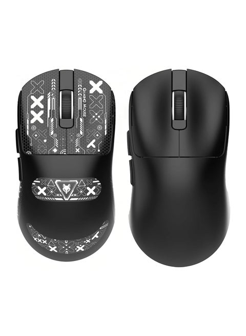 XunFox H8 Tri-Mode Wireless Gaming Mouse – 2.4G, Bluetooth & Wired – Ultra-Lightweight 59g – Adjustable 12,000 DPI – 4-Tier Polling Rate – Long Battery Life – Ergonomic RGB Mouse for PC, Mac, Laptop (Black)