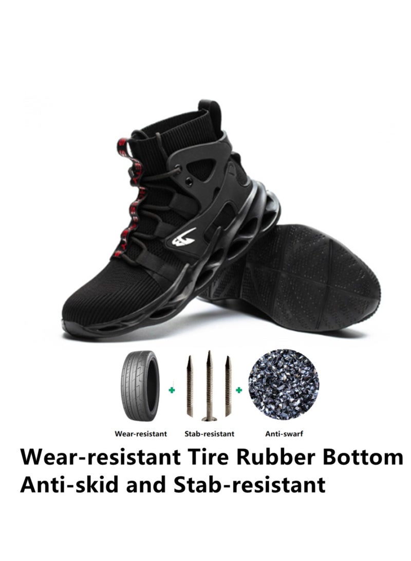 VICTGOAL Steel Toe Boots for Men Women Breathable Safety Shoes Lightweight Work Sneakers  - Image 3
