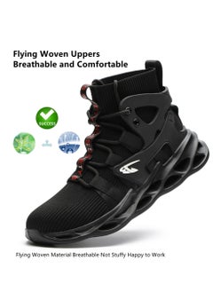 VICTGOAL Steel Toe Boots for Men Women Breathable Safety Shoes Lightweight Work Sneakers  - Image 4