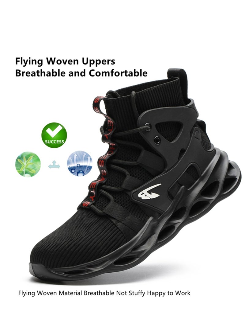 VICTGOAL Steel Toe Boots for Men Women Breathable Safety Shoes Lightweight Work Sneakers  - Image 4