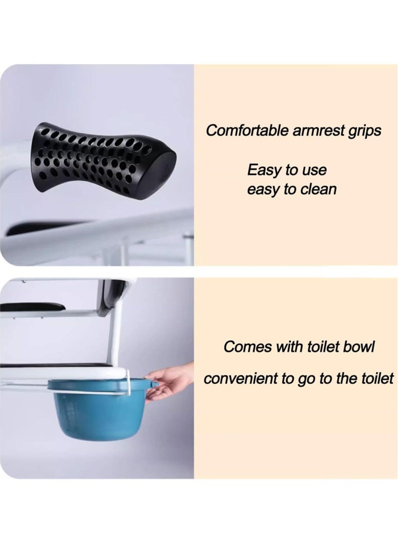 Patient Transfer Chair, Hydraulic Patient Transfer Lift Chair with 180° Split Seat for Home Multifunctional Transfer Wheelchair, Adjustable Seat Height Shower Chair - Image 3