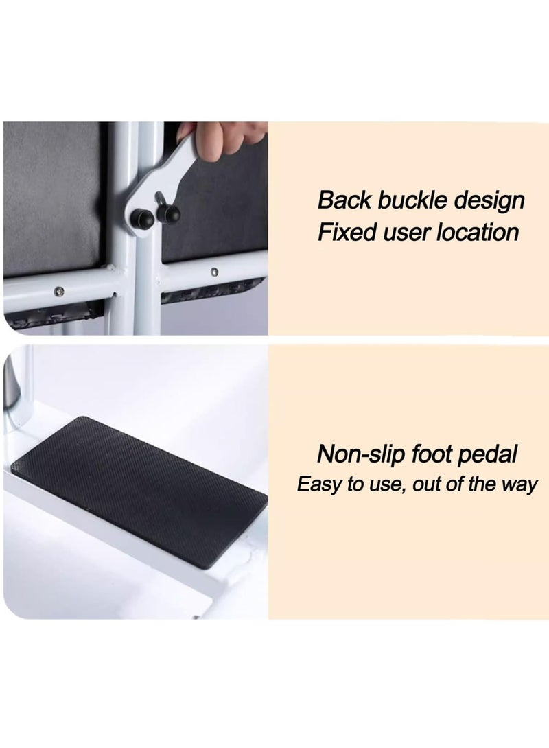 Patient Transfer Chair, Hydraulic Patient Transfer Lift Chair with 180° Split Seat for Home Multifunctional Transfer Wheelchair, Adjustable Seat Height Shower Chair - Image 5