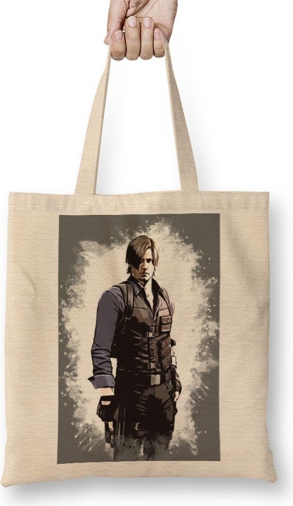 Baskı Dükkanı Print Shop A Tribute To Leon Kennedy Onesie Tote Bag Long Handle 