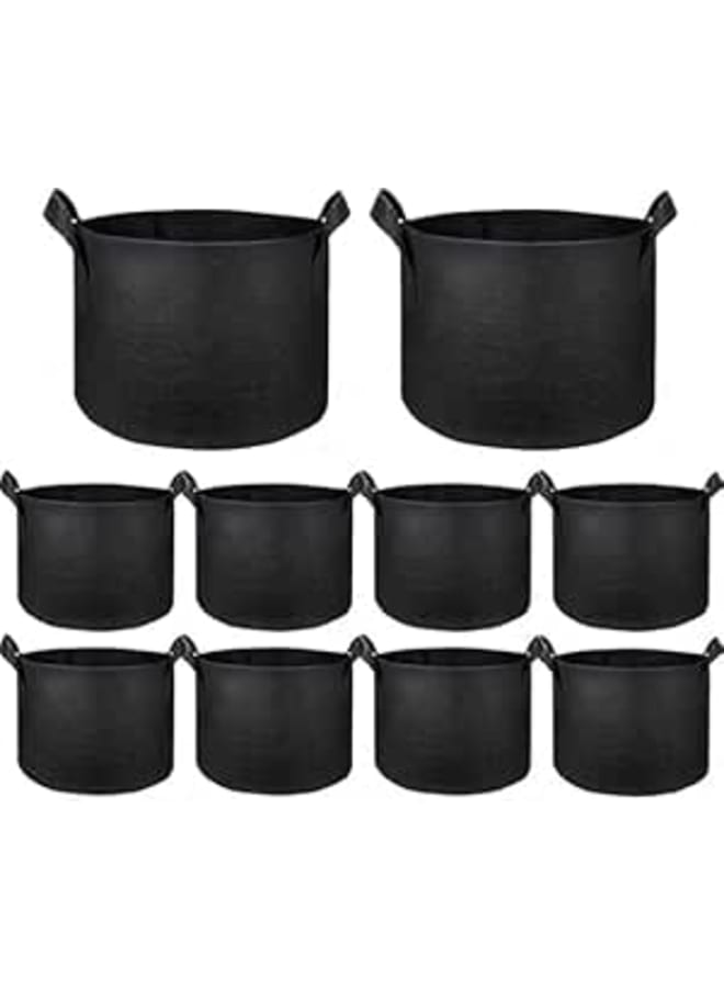 3 Gallon Fabric Plant Grow Bags (10 Pack) - Reusable Garden Aeration Pots, Perfect for Vegetables and Flowers. - Image 1