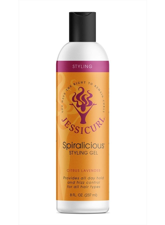 , Spiralicious Gel, Citrus Lavender, 8 Fl oz. Curl Defining, Curly Hair Products, Hair Gel for Curly Hair and Frizz Control, for all hair types