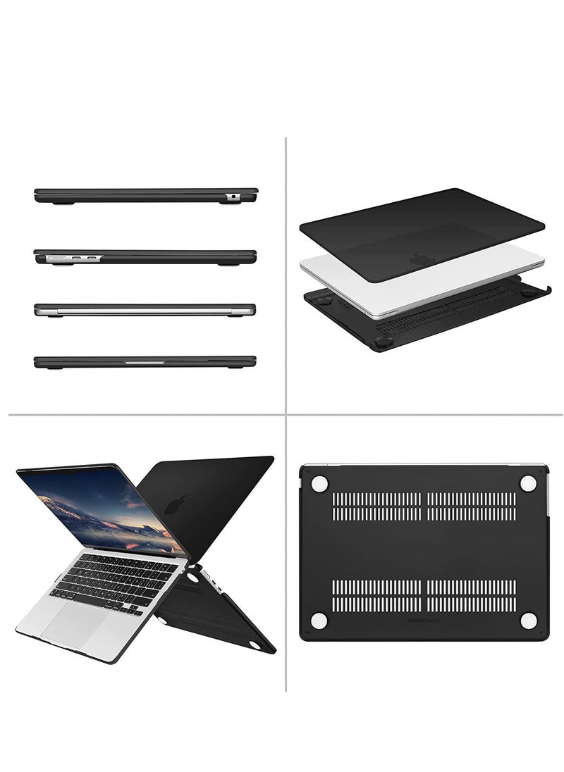 Generic - MacBook Pro 13 Inch Case Cover 2022- 2016 Release A2338 M1 A2289 A2251 A2159 A1989 A1706 A1708 Touch Bar Plastic Hard Shell And Screen Protector Black - Image 1
