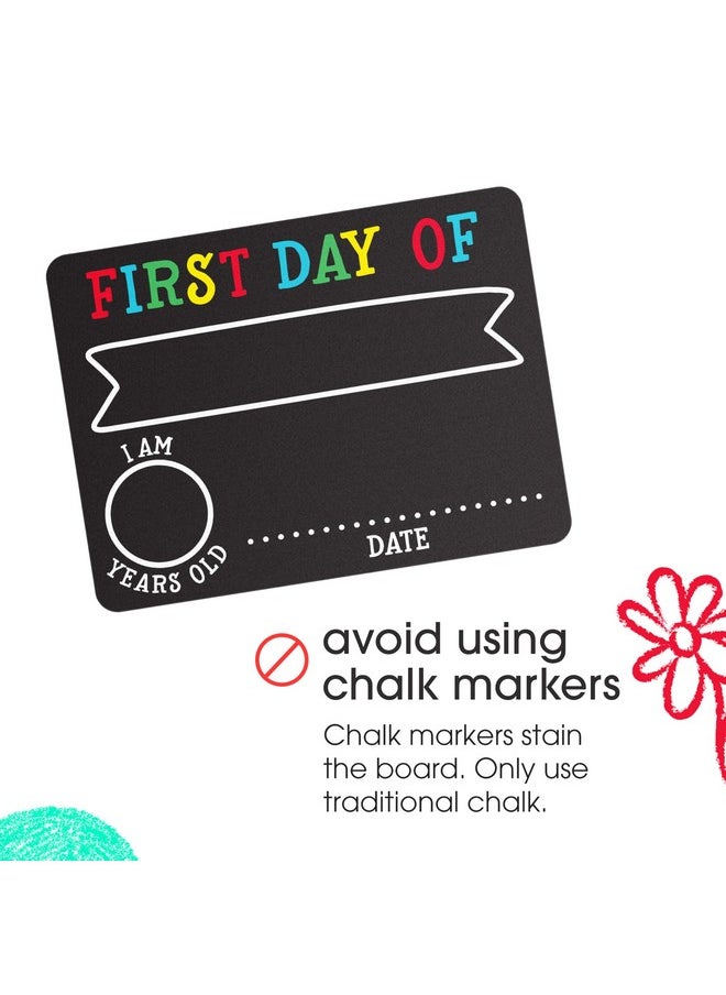 pearhead - Pearhead First and Last Day Chalkboard Signs, Reusable And Erasable Chalkboard, Ideal Photo Memory Prop for School Milestones, Includes 2 Chalk Signs With White and Yellow Chalk - Image 1