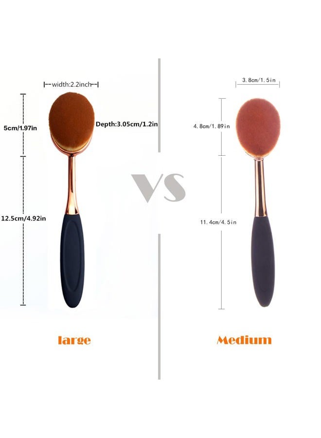 Yoseng Oval Foundation Brush Second Largest Toothbrush makeup brushes Fast Flawless Application Liquid Cream Powder Foundation - Image 2