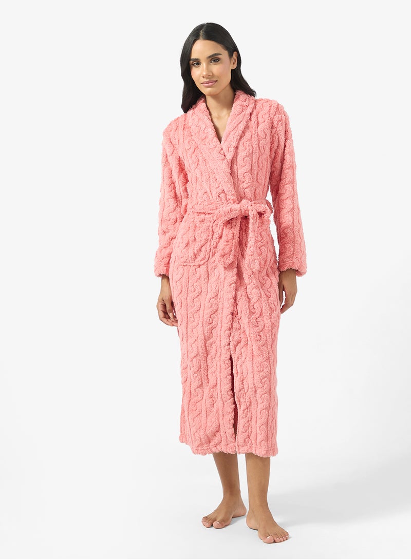 جينجر روب محبوك بكابل - Image 1