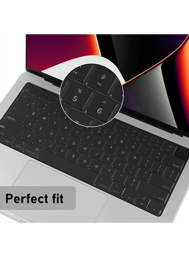 Black Crystal TPU Keyboard Protector Ultra Thin Film For MacBook Air 13 Pro 14 15 16 Model A1706 - Image 5