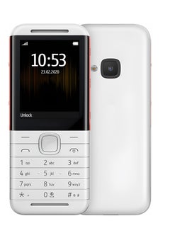 BORTONY Nokia 5310 Dual SIM Keypad Phone with MP3 Player Wireless FM Radio Rear Camera with Flash White/Red  - Image 2