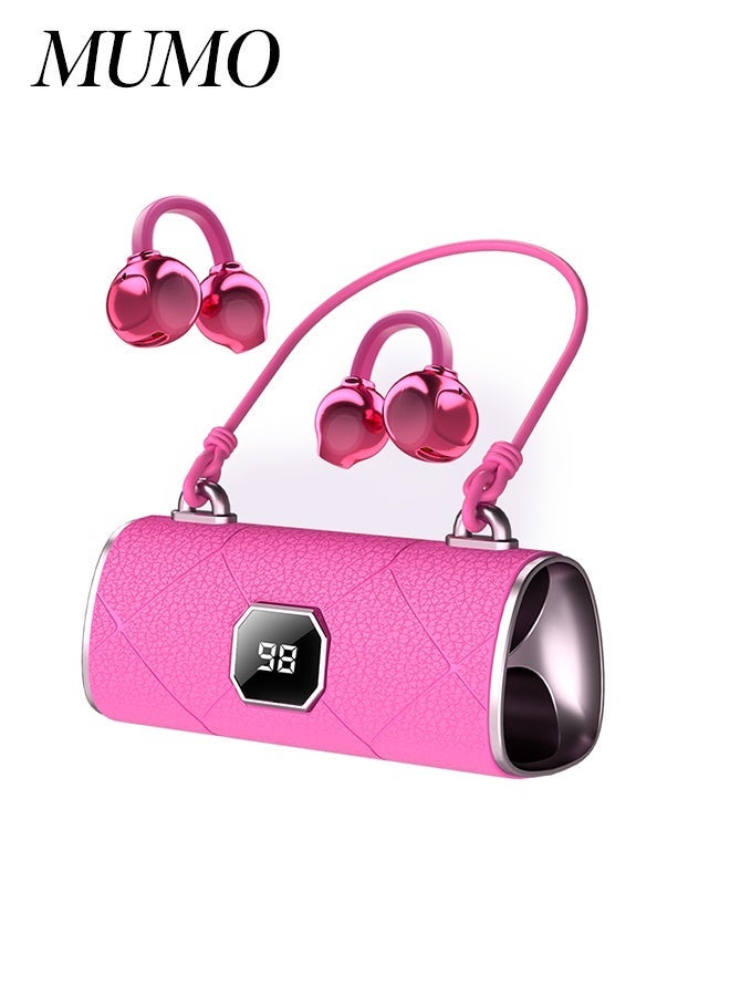 MUMO Bluetooth Headset,Fashionable Clip on Wireless Headphones,Waterproof Wireless Earphones with Handbag‑Style,Open Ear Earbuds with Detachable Earrings for Workouts Commuting,Fit&16h Playtime - Image 1