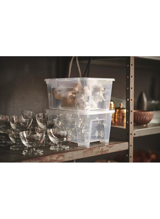Generic Box with lid, transparent, 28x20x14 cm/5 l  - Image 4