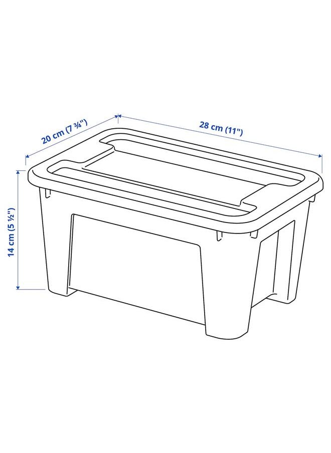 Generic Box with lid, transparent, 28x20x14 cm/5 l  - Image 5
