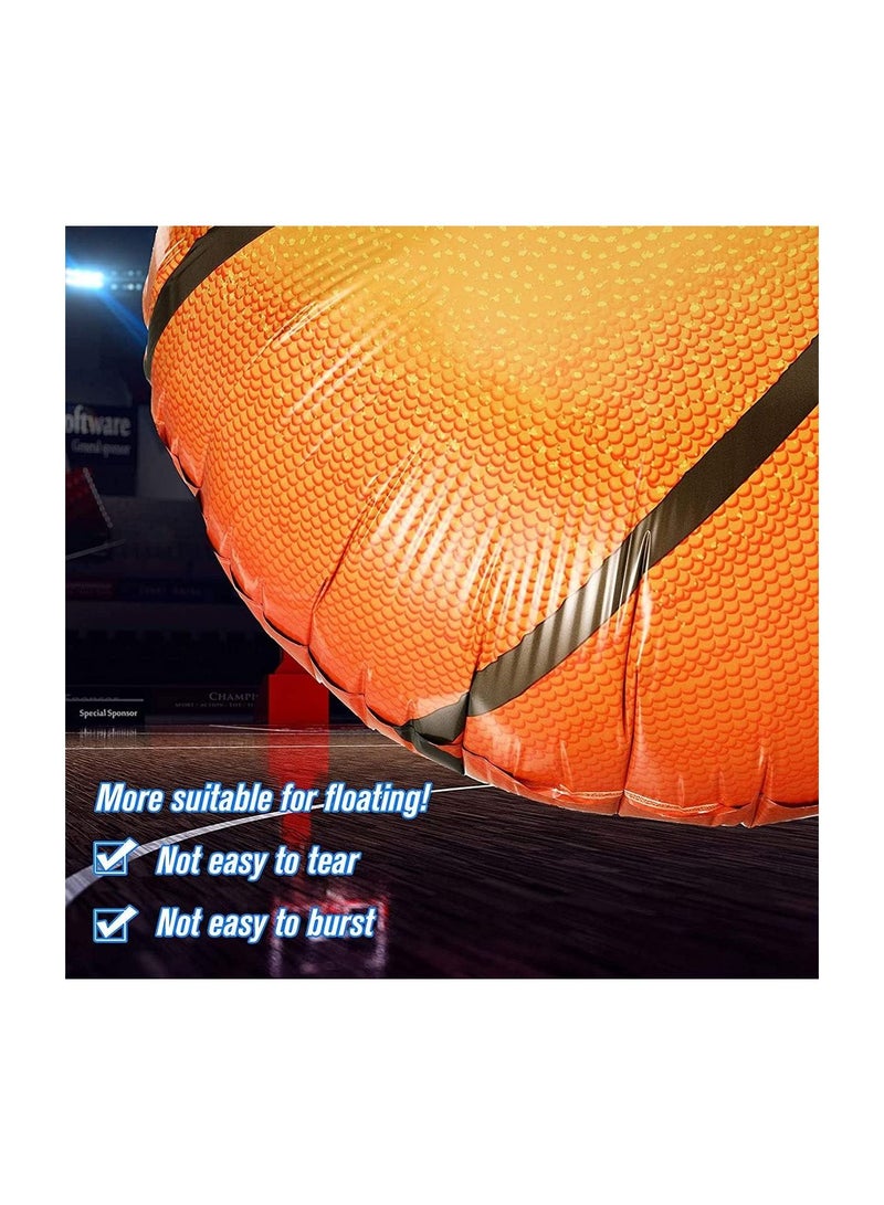 Excefore Balloon Party Supplies, Basketball Theme Birthday Balloons Aluminum Foil by, 18 Inch for Birthday World Game Sports Basketball Theme Party Decoration 6 Pcs  - Image 3